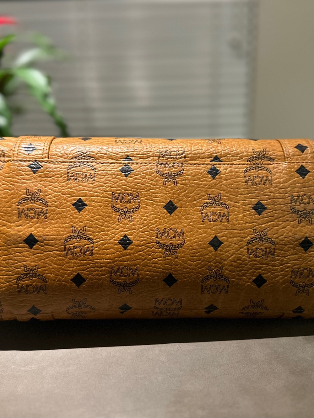 MCM Cognac Monogram Shoulder Bag - Picture 3 of 13